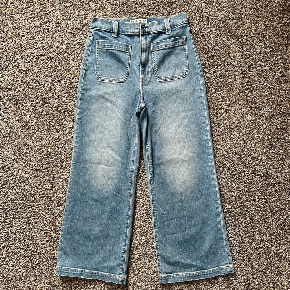 Daze Denim Siren Wide Leg Crop Jeans Sz 28